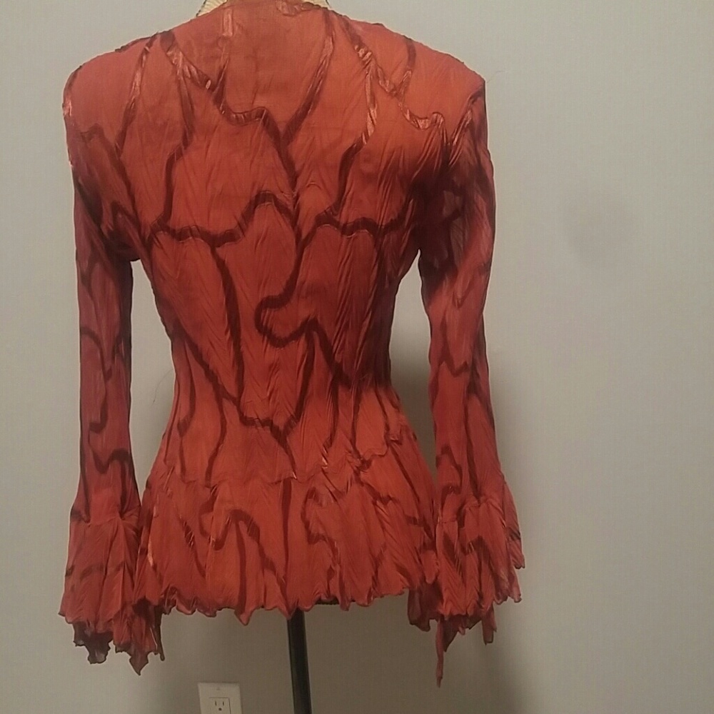 Beautiful top w fun bell sleeve top - Picture 3 of 9